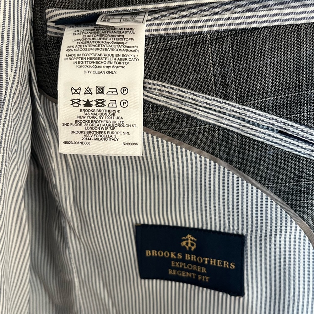 Brooks Brothers Grey Explorer Performance Sport Coat Regent Fit 40R - Picture 4 of 8